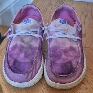 Hey Dude Kids Purple Tie-Dye Sneakers
